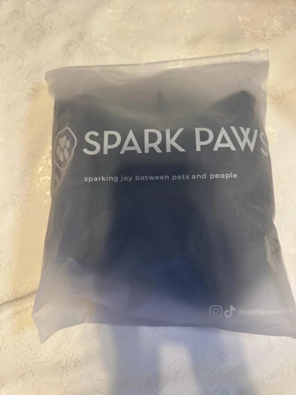 Spark Paws Black Gray Fleece Reversible Dog Hoodie Sweater 2XL Big Dogs NEW